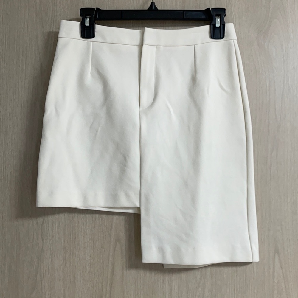 Asymmetrical mini skirt